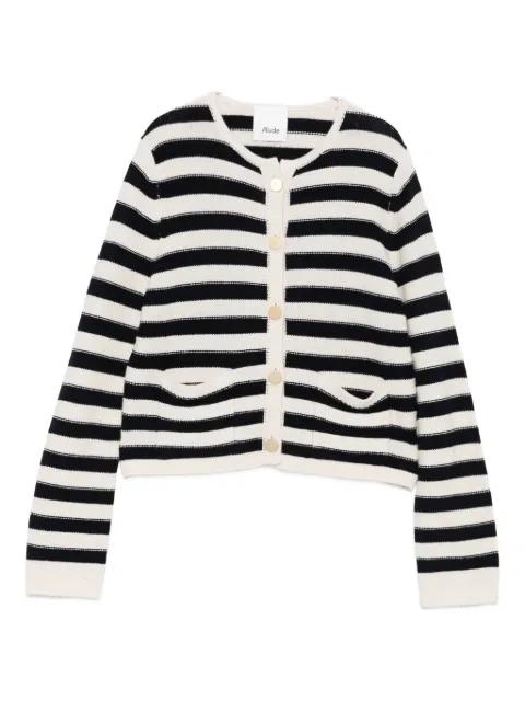striped button cardigan by ALLUDE