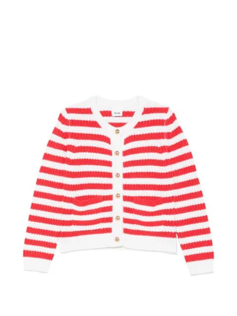 striped buttoned cardigan by ALLUDE
