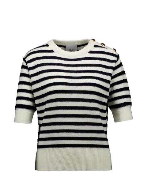striped short-sleeve sweater by ALLUDE