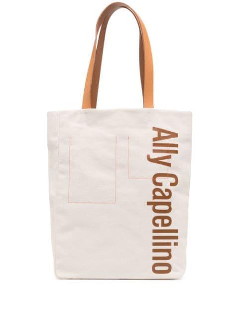 logo-print tote bag by ALLY CAPELLINO