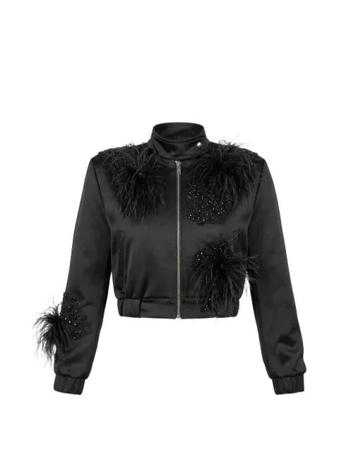 Highway feather-embellished bomber jacket by ALMAZ