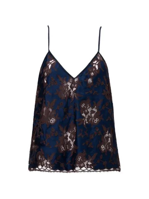 Pillowtalk V-neck lace-overlay top by ALMAZ