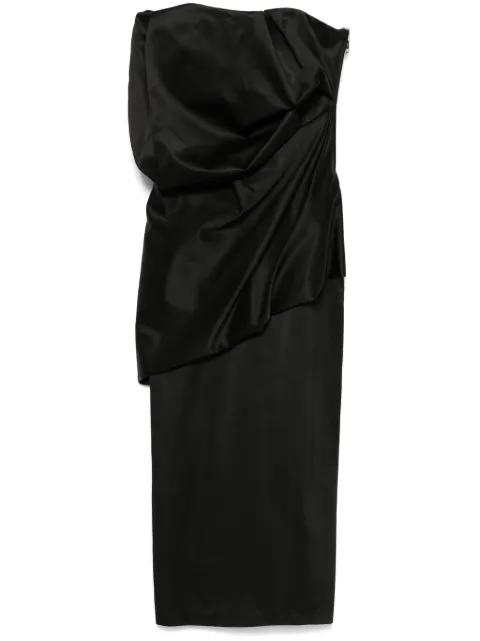 block draped midi dress by ALMAZ