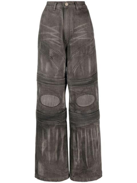 knee-pad biker jeans by ALMAZ