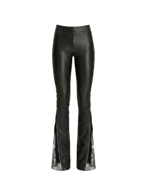 lace-trim flared trousers by ALMAZ