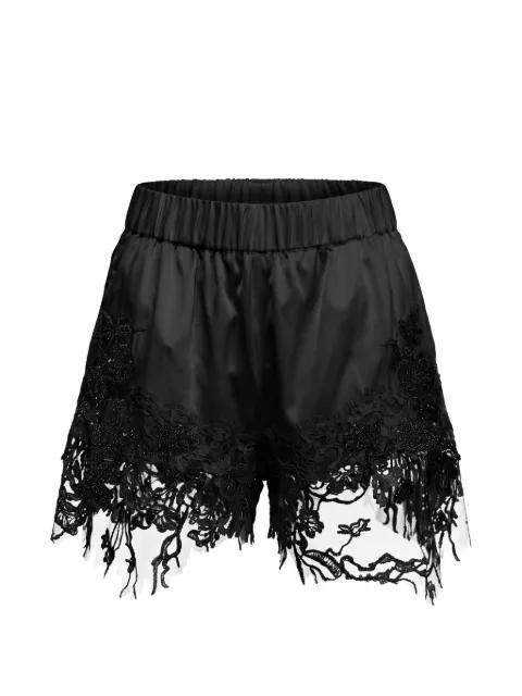 lace-trim mini shorts by ALMAZ