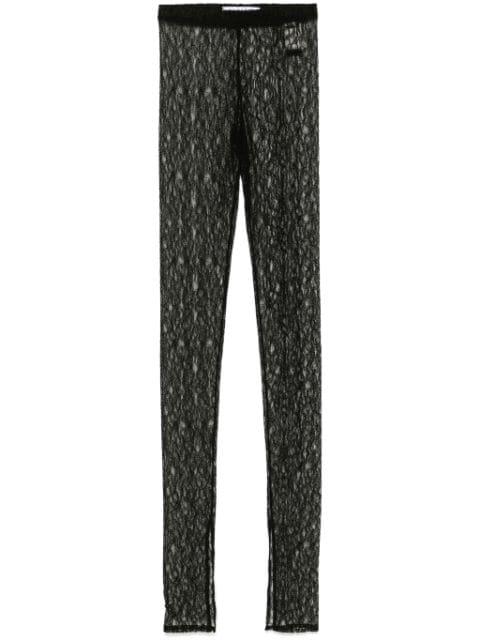 side-slit lace trousers by ALMAZ
