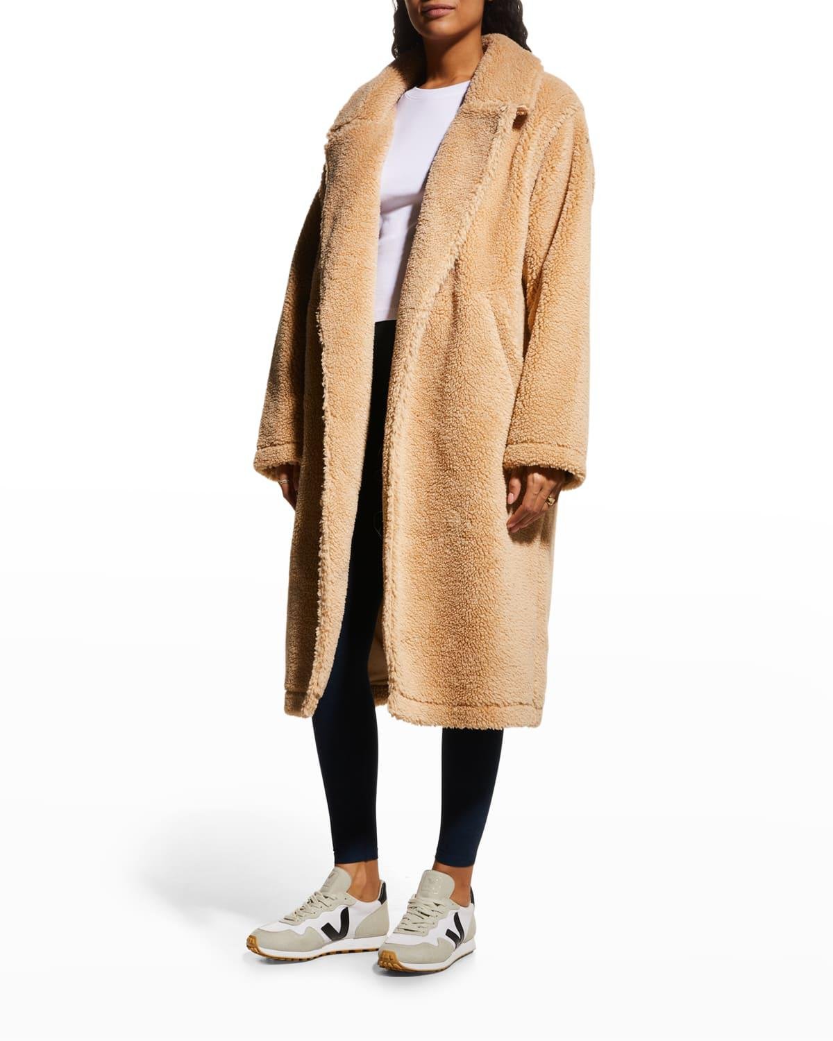 Oversized Faux-Fur Trench Coat by ALO YOGA | jellibeans