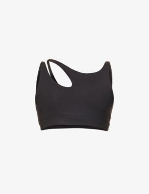 Peak cut-out stretch-woven top by ALO YOGA