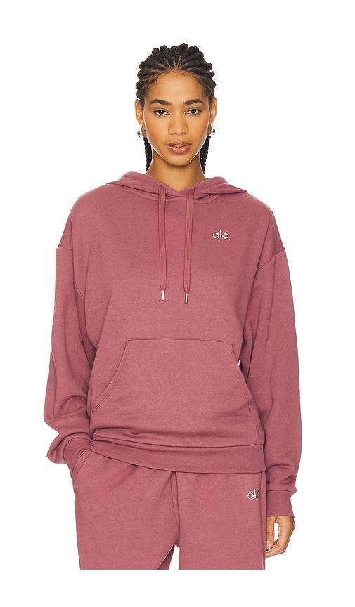 alo Accolade Hoodie in Mauve by ALO YOGA