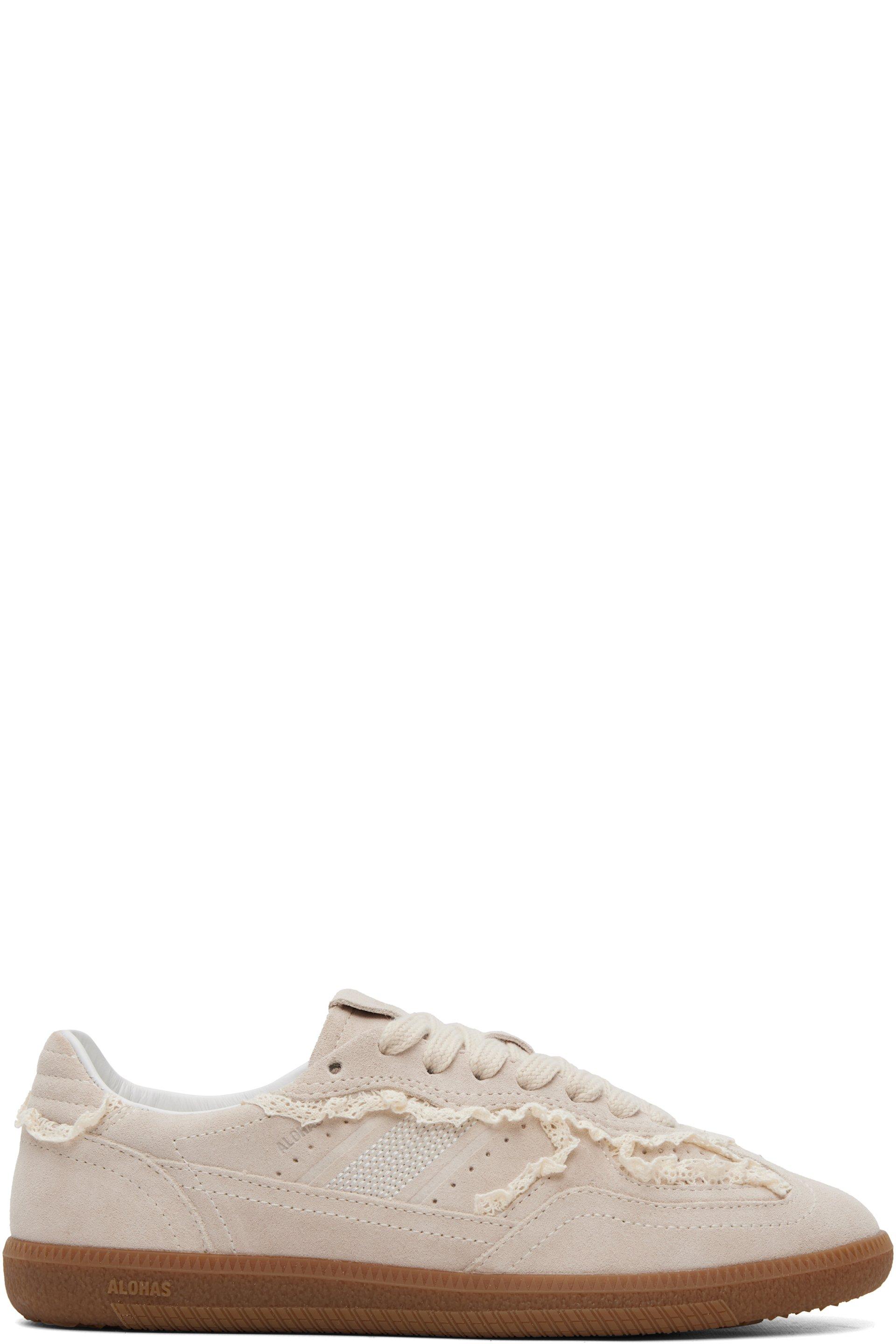 Beige Tb.490 Crochet Leather Sneakers by ALOHAS