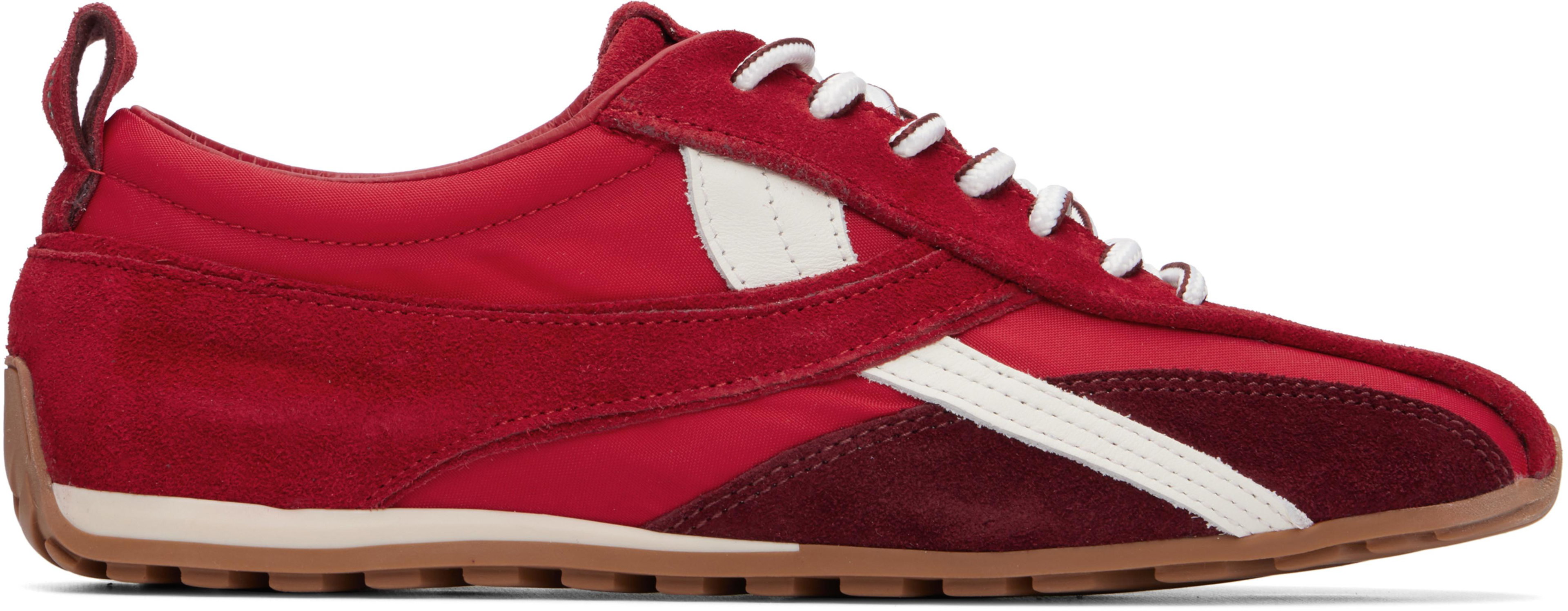 Red Tb.304 Nylon Leather Sneakers by ALOHAS