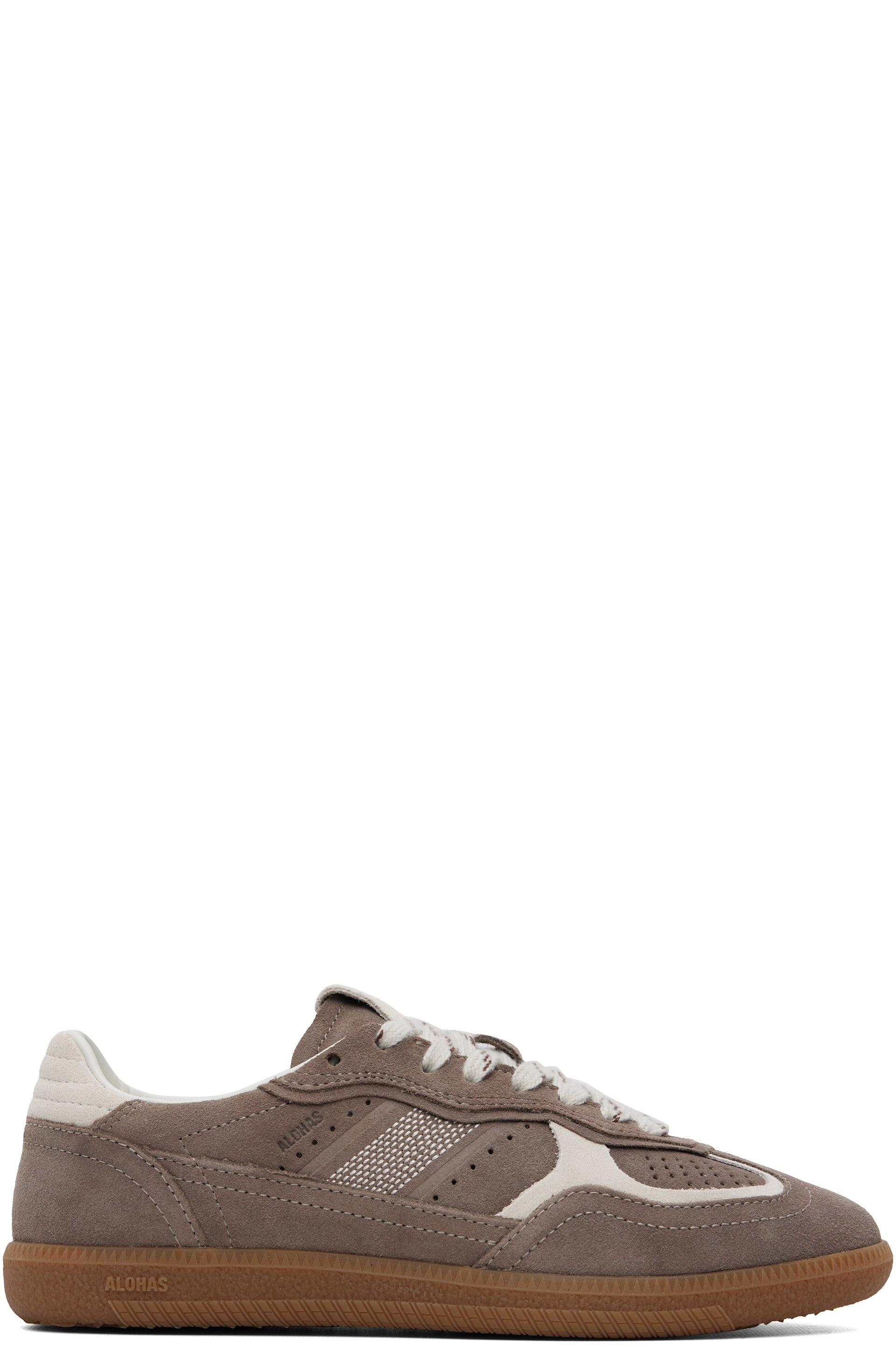 Taupe Tb.490 Rife Suede Leather Sneakers by ALOHAS