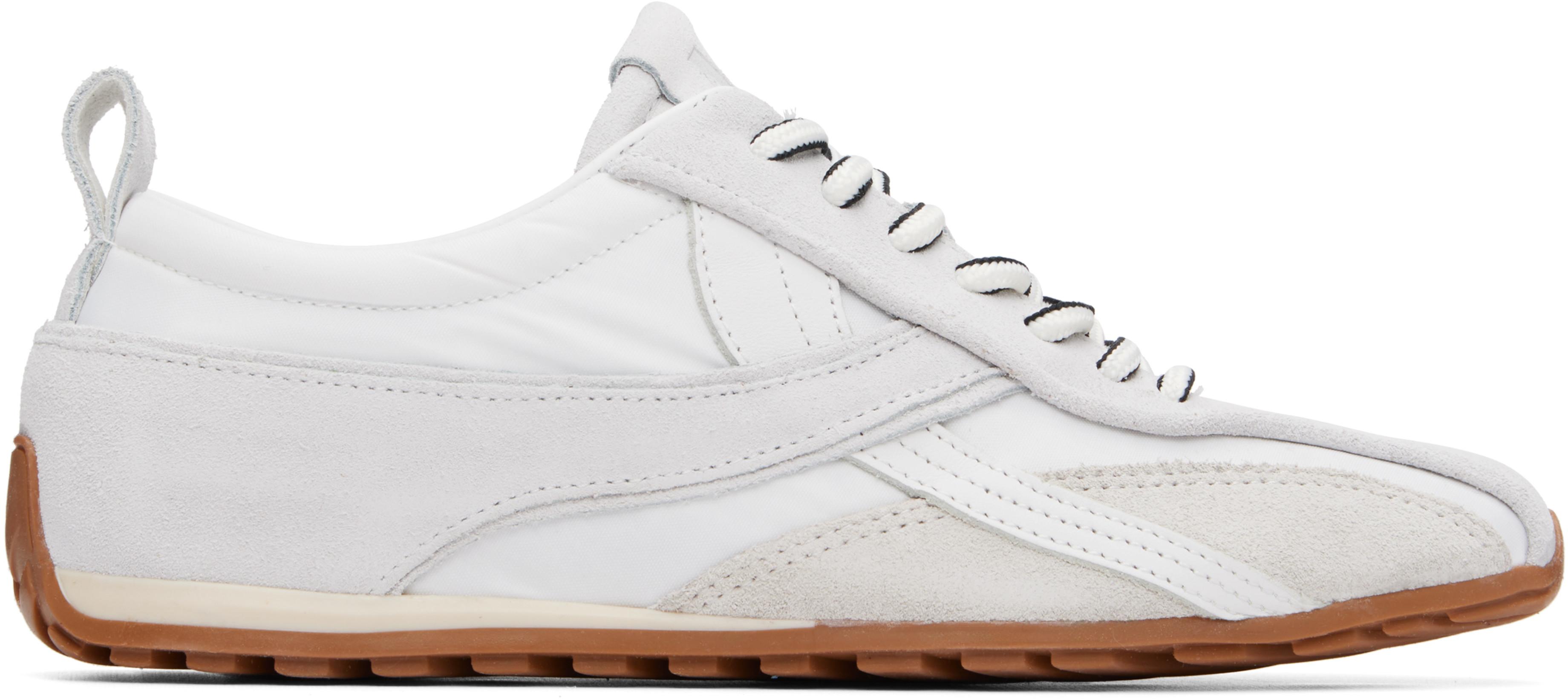 White Tb.304 Nylon Leather Sneakers by ALOHAS