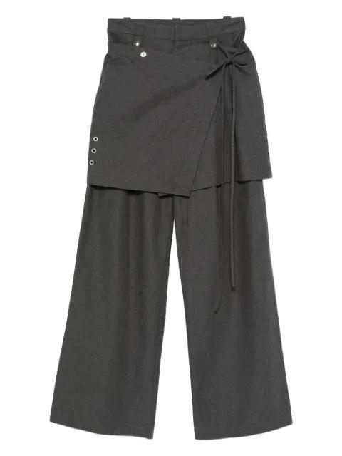 wrap-front trousers by ALOHAS