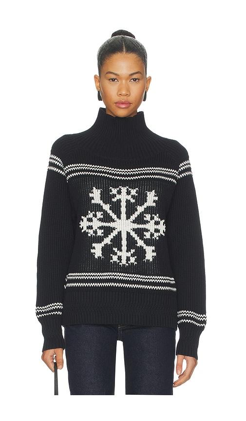 Alp N Rock Alora Mock Neck Ski Sweater in Black,White by ALP N ROCK