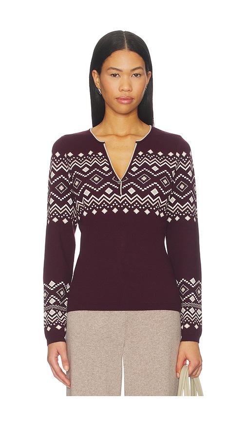 Alp N Rock Yvette II Henley Sweater in Burgundy by ALP N ROCK