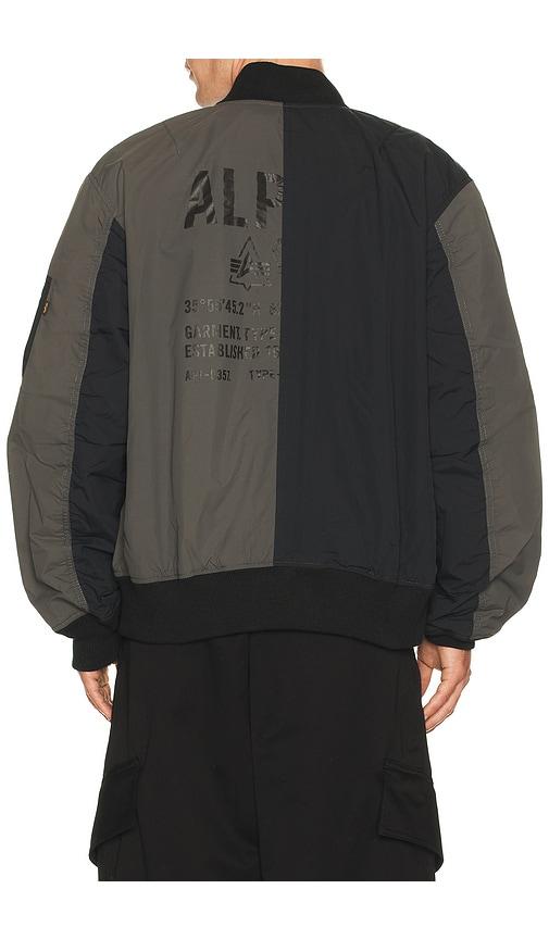 ALPHA INDUSTRIES L-2B Relaxed Patchwork Flight Jacket in Grey,Black by ALPHA INDUSTRIES