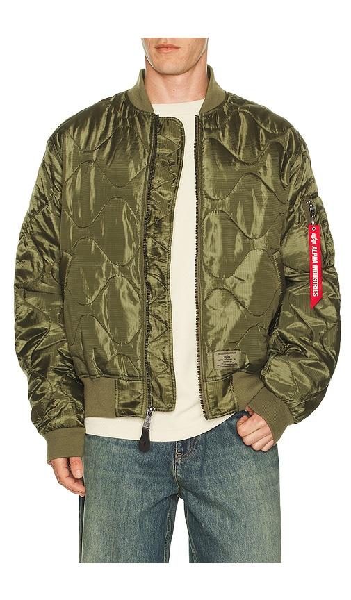 ALPHA INDUSTRIES L-2B Relaxed Quilted Flight Jacket in Sage by ALPHA INDUSTRIES
