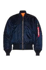 ALPHA INDUSTRIES MA-1 Bomber Jacket in Blue by ALPHA INDUSTRIES