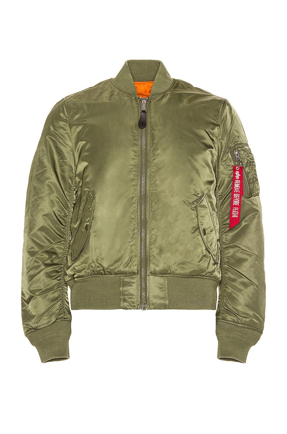 ALPHA INDUSTRIES MA-1 Slim Fit in Green by ALPHA INDUSTRIES