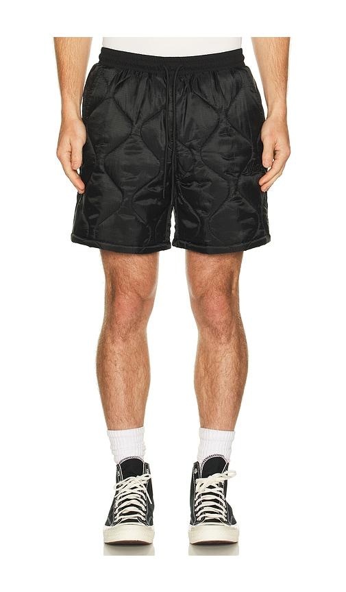 ALPHA INDUSTRIES Relaxed Quilted Short in Black by ALPHA INDUSTRIES