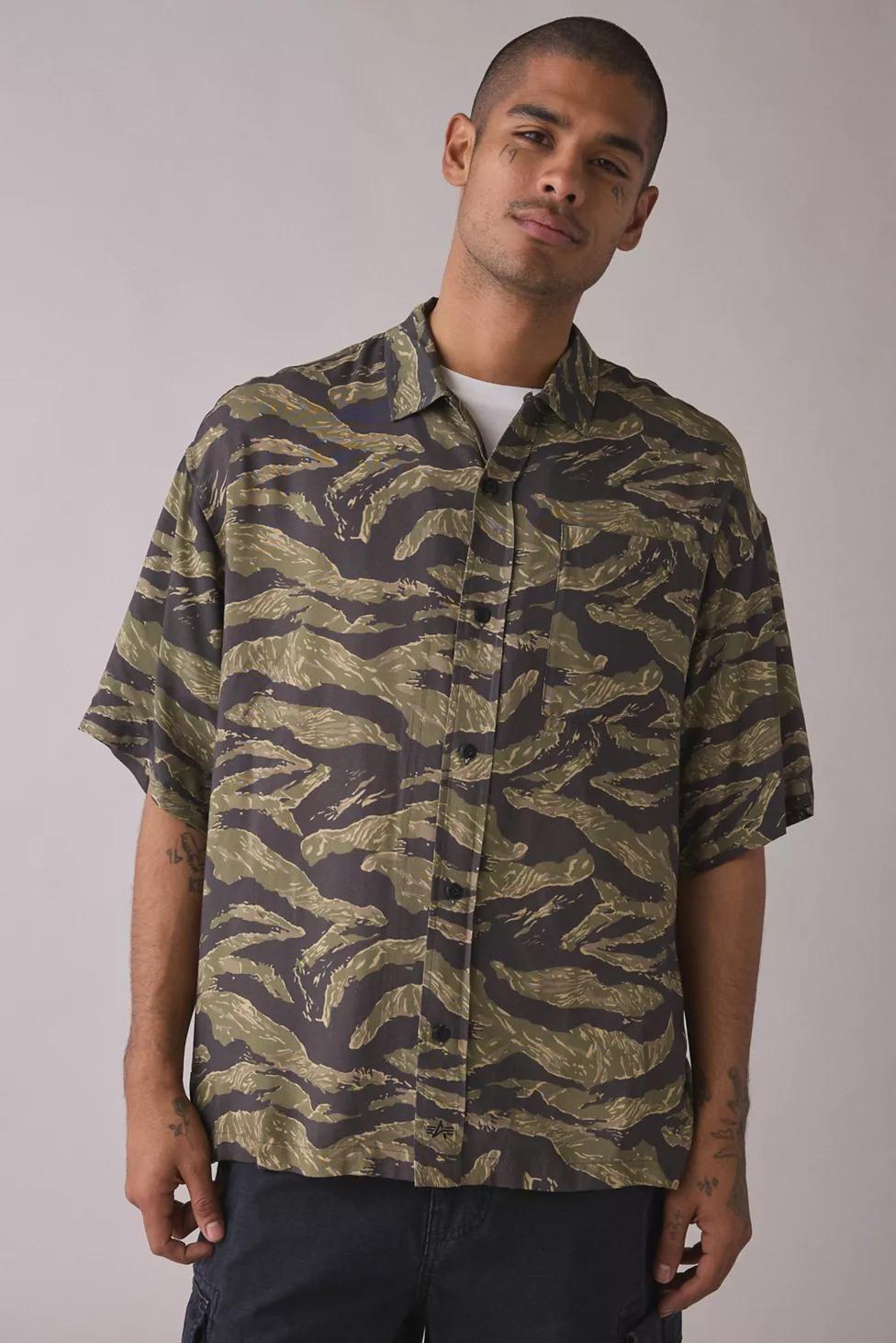 Alpha Industries Camo Short Sleeve Shirt by ALPHA INDUSTRIES