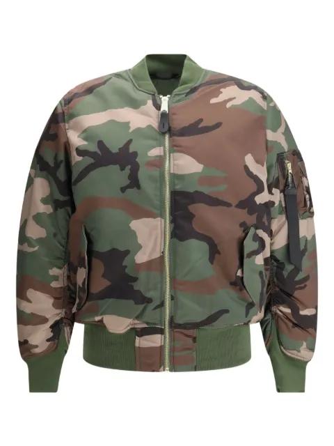 Camouflage utility pocket bomber jacket by ALPHA INDUSTRIES