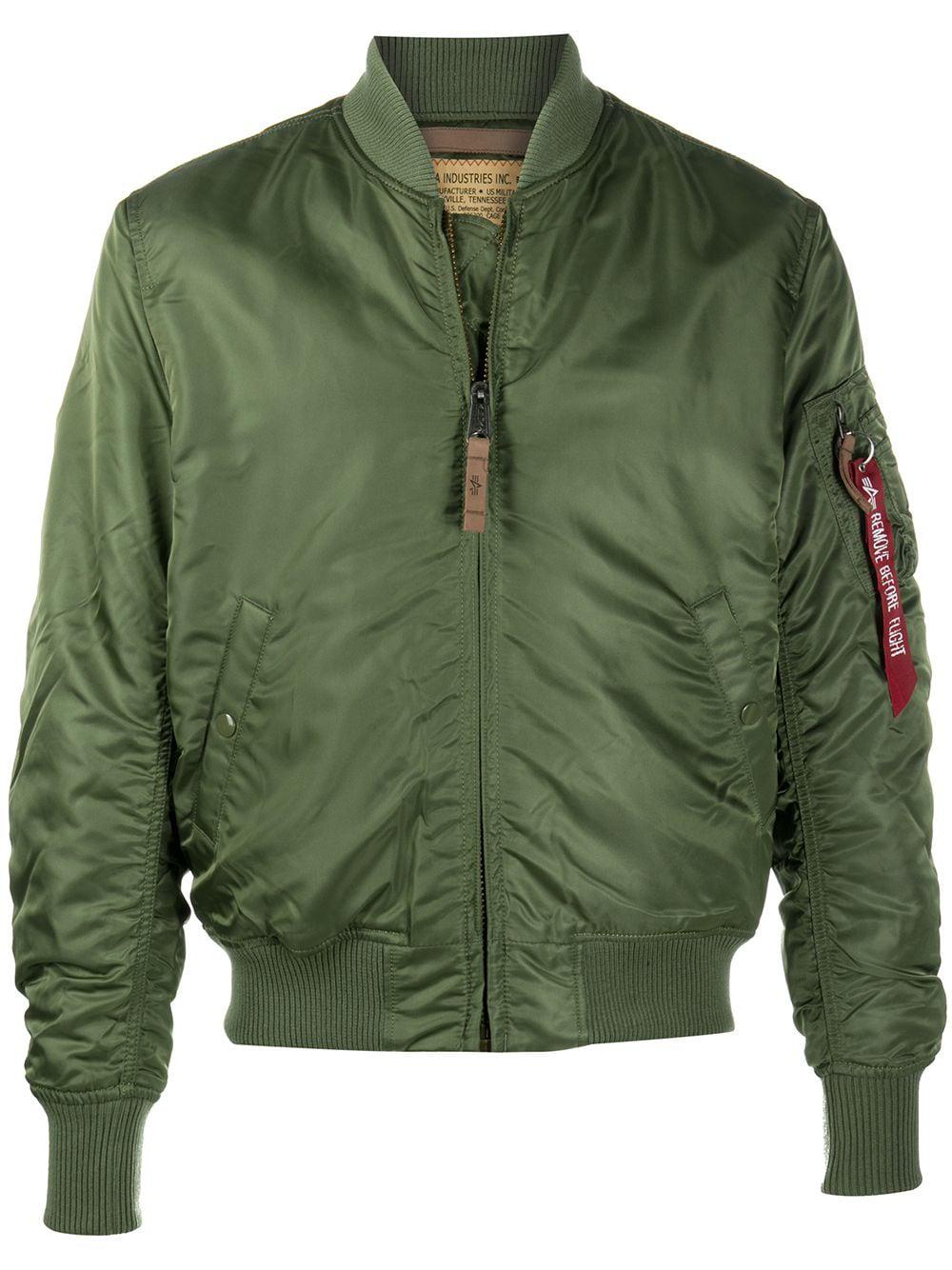 MA-1 rib-trimmed bomber jacket by ALPHA INDUSTRIES