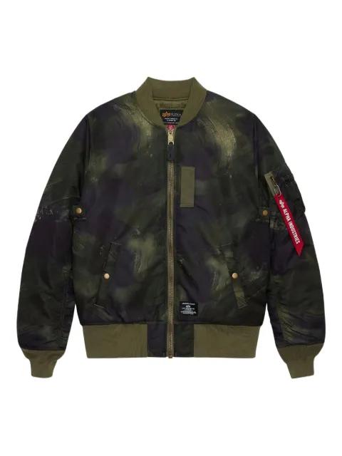 MA-1 zip camouflage jacket by ALPHA INDUSTRIES