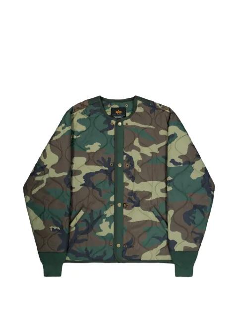 camouflage-print onion-quilted jacket by ALPHA INDUSTRIES