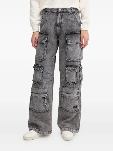 cargo-pocket cotton jeans by ALPHA INDUSTRIES