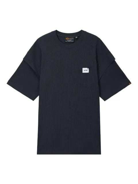 double-layered waffle-knit T-shirt by ALPHA INDUSTRIES
