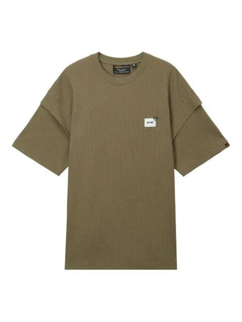 double-layered waffle-knit T-shirt by ALPHA INDUSTRIES