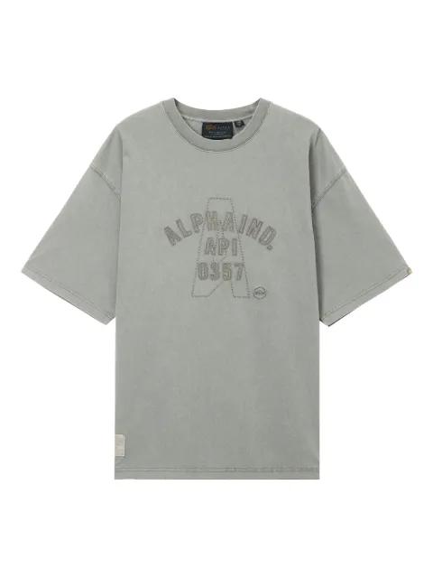 embroidered-logo cotton T-shirt by ALPHA INDUSTRIES