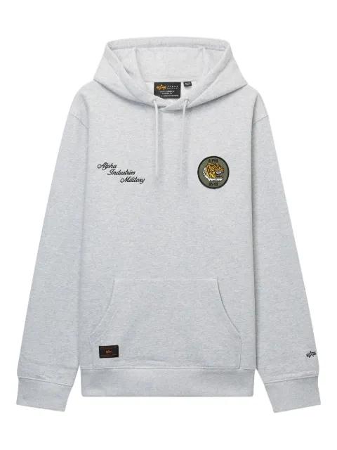 embroidered-logo hoodie by ALPHA INDUSTRIES