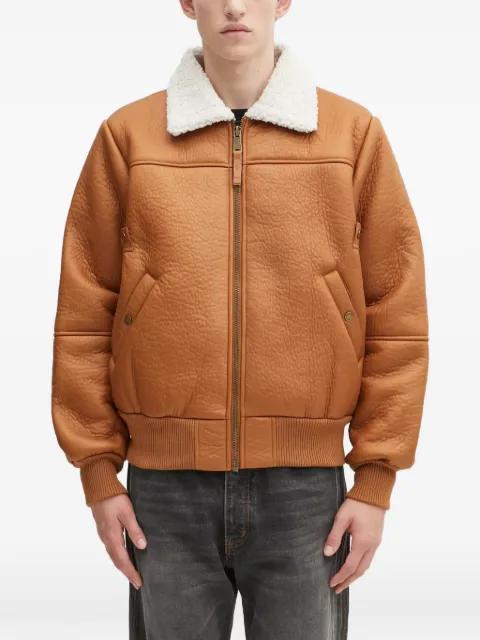 full-zip shearling-collar jacket by ALPHA INDUSTRIES