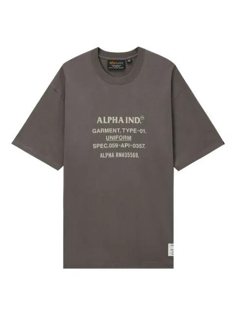 graphic-print crew-neck T-shirt by ALPHA INDUSTRIES