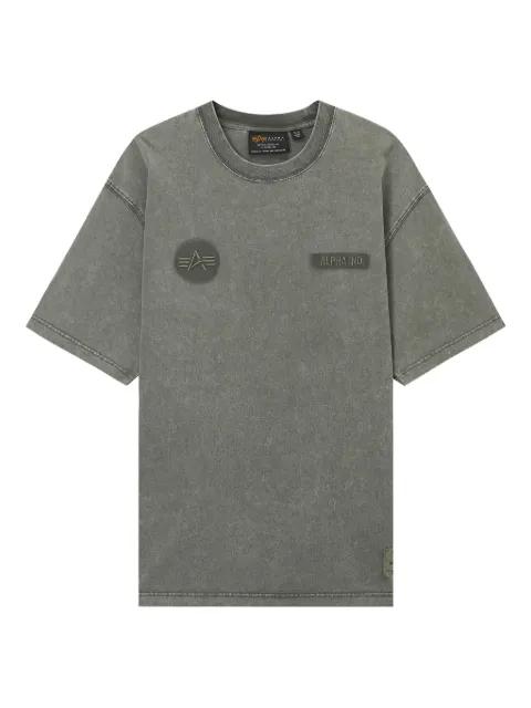 logo-patch cotton T-shirt by ALPHA INDUSTRIES