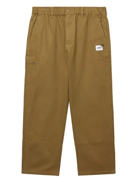 logo-patch straight-leg trousers by ALPHA INDUSTRIES