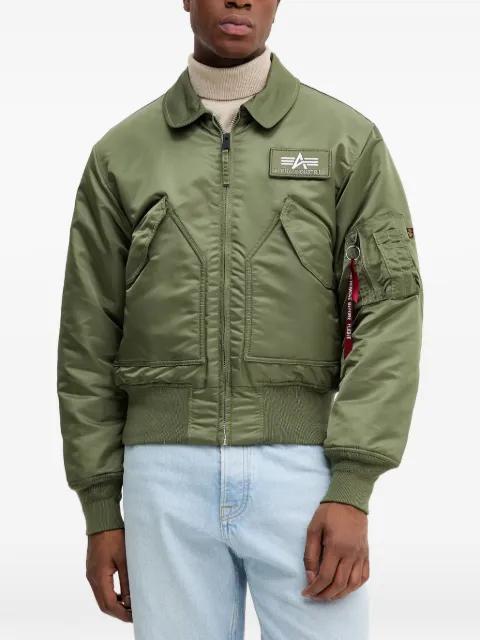 logo patch zip jacket by ALPHA INDUSTRIES
