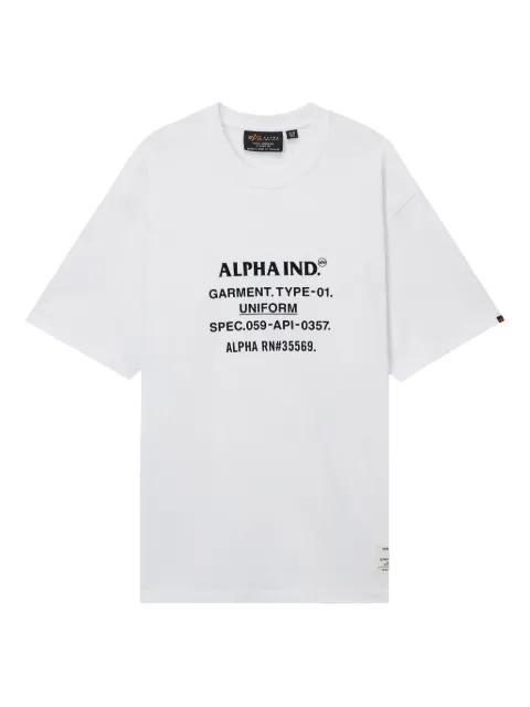 logo-print T-shirt by ALPHA INDUSTRIES