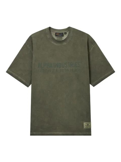 logo-print cotton T-shirt by ALPHA INDUSTRIES