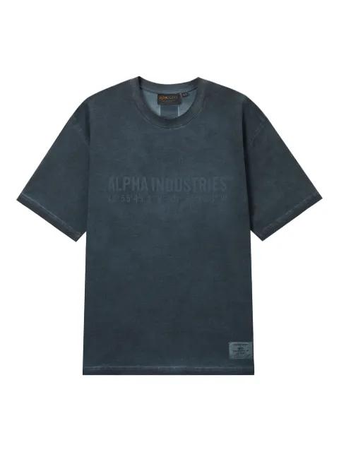 logo-print crew-neck T-shirt by ALPHA INDUSTRIES