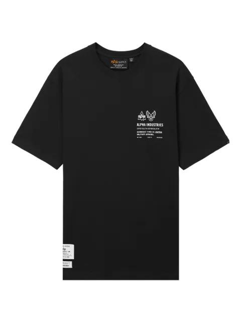 logo-print crew-neck T-shirt by ALPHA INDUSTRIES