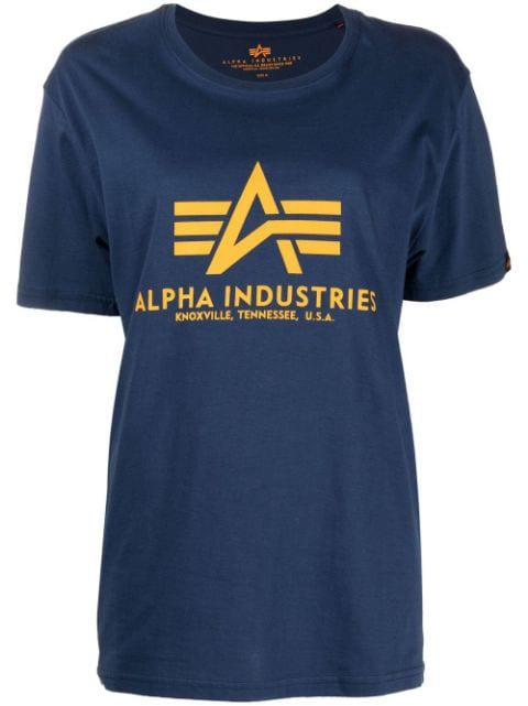 logo-print detail T-shirt by ALPHA INDUSTRIES