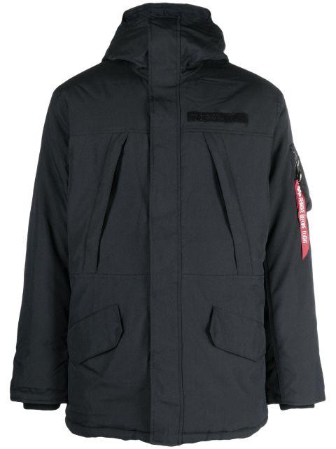 logo-tag hoodied jacket by ALPHA INDUSTRIES