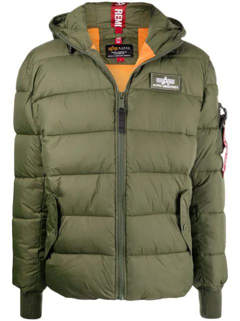 padded logo jacket by ALPHA INDUSTRIES