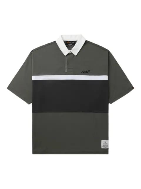 panelled rugby polo shirt by ALPHA INDUSTRIES