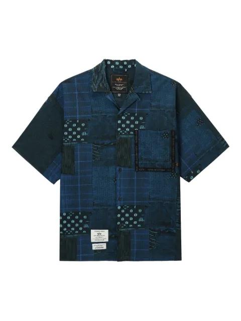 patchwork-pattern panelled shirt by ALPHA INDUSTRIES